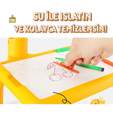Leyloş Zürafa Tasarımlı Projeksiyonlu Boyama Tahtası
