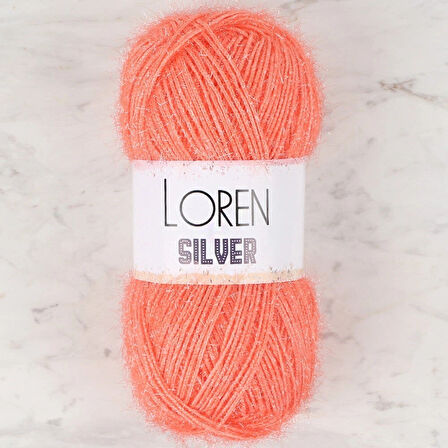 Loren Silver Turuncu El Örgü İpi - Rs0019 - 34084