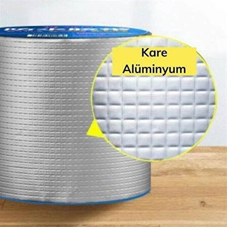 Buffer® 2 Mt Yüksek Sıcaklık Dayanan Su Geçirmez Çatı  Duvar Çatlak Onarıcı Yapışkan Bant Folyo 5 Cm