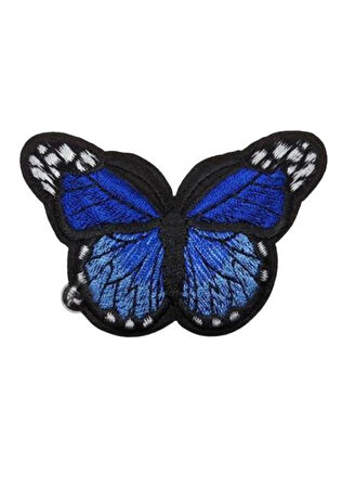 Aplike Ütü İle Yapışan Kelebek Lacivert Arma 7x5 Cm