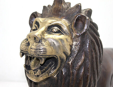 Leyloş Metal Aslan Biblosu 60 Cm