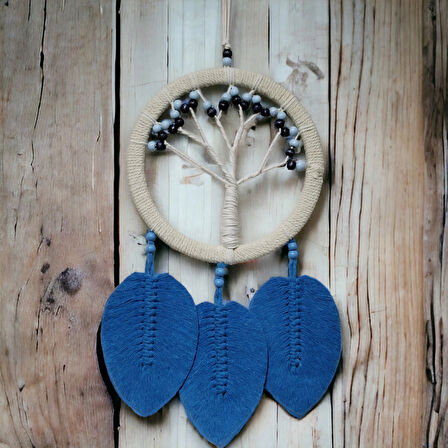 Leyloş Rüya Kovan Hayat Ağacı Dream Catcher Mavi