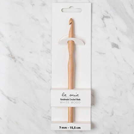 La Mia Whitewood 7 Mm 15.5 Cm Ahşap Yün Tığ