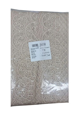 Dantel Polyester Sanal Tül Bant Cappucino 14,40 Metre En 6 Cm On-770-c