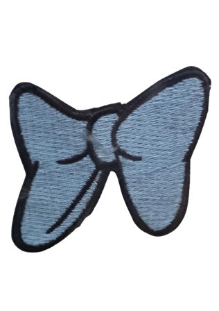Aplike Ütü İle Yapışan Küçük Kelebek Mavi Arma 2x3 Cm