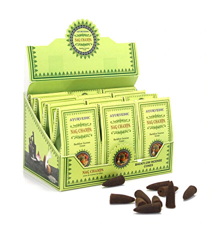 Leyloş Ayurvedic Konik (geri Akış) Tütsü Nag Champa Aromalı