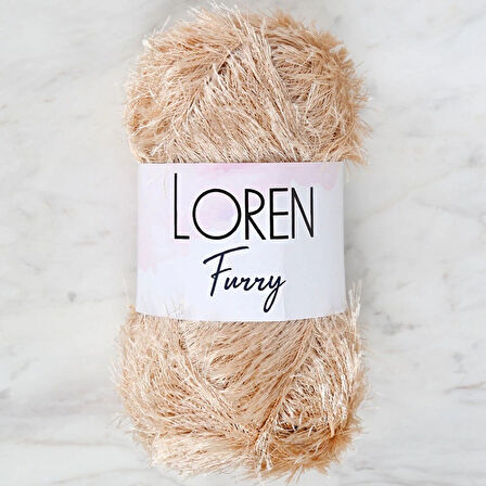 Loren Furry Bej El Örgü İpi - Rf100