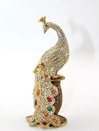Leyloş Swarovski Taşlı Tavuskuşu Model 4