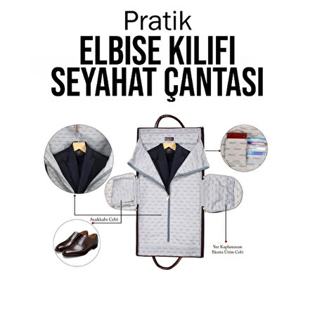 Leyloş Pratik Elbise Kılıfı Seyahat Çantası