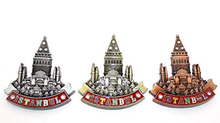 Leyloş İstanbul Temalı Metal Magnet Model 1