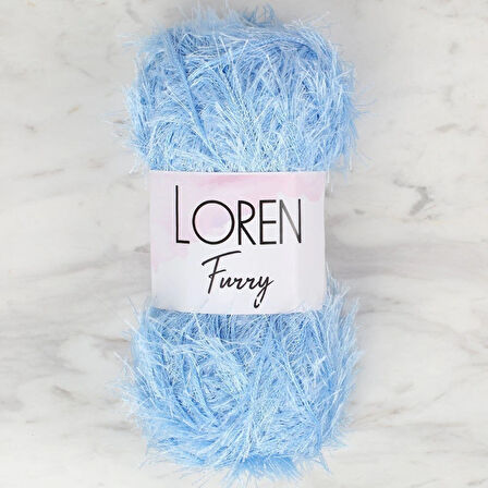 Loren Furry Bebe Mavisi El Örgü İpi - Rf007 - 34046