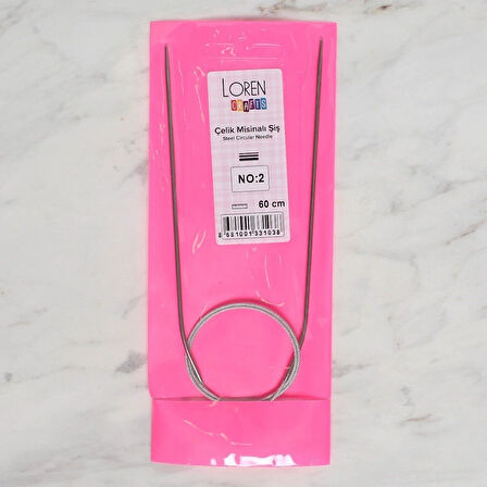 Loren Crafts 2 Mm Çelik Misinalı Şiş 60 Cm