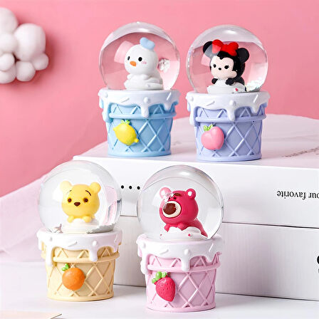 Leyloş Mickey Mouse Işıklı Kar Küresi Model 3