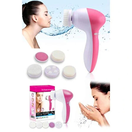 Leyloş 5 İn 1 Pilli Yüz Temizleme,masaj Ve Peeling Fırça Seti