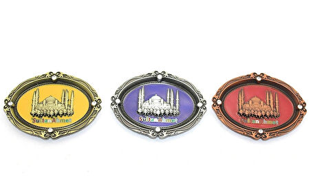 Leyloş İstanbul Temalı Metal Magnet Sultanahmet Kabartmalı