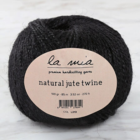 La Mia Natural Jute Twine 100 Gr Siyah Jüt İp - L213 - 34104