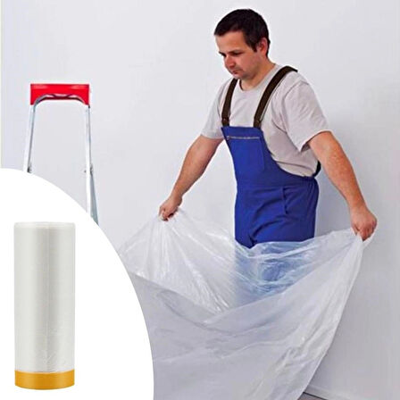 Buffer®  Boya Badana Eşya Koruma Hışır Örtüsü 180cm X 15 Mt Yapışkanlı Hışır Örtü