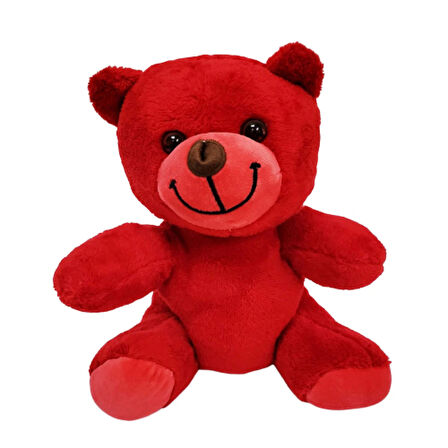 Leyloş Kırmızı Peluş Oyuncak Ayıcık