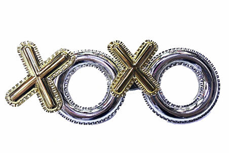Leyloş Gümüş Renk Xoxo Yazılı Parti Gözlüğü