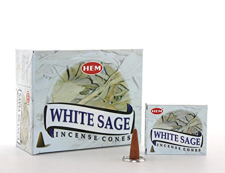 Leyloş White Sage Aromalı Konik Tütsü