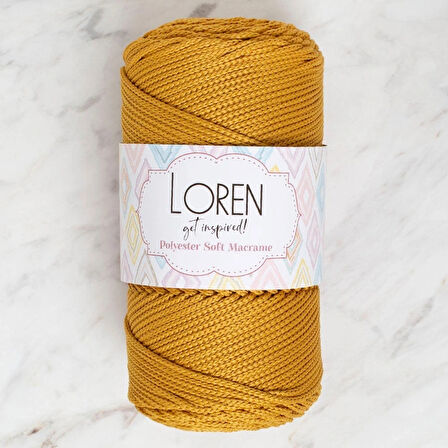 Loren Polyester Soft Macrame Hardal El Örgü İpi - Lm061 - 34449