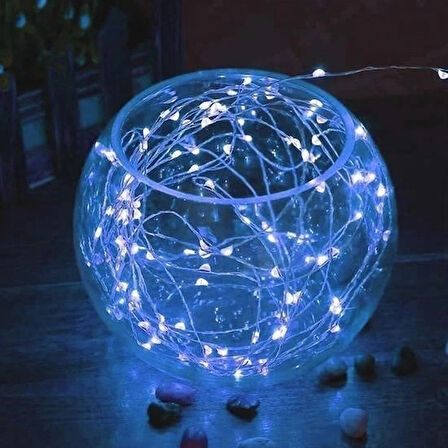 Buffer® Pilli 5 Metre Dekoratif Peri Led Beyaz Aydınlatma Süsleme Lambası