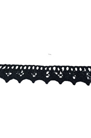 Kopanaki Dantel En 1,5 Cm Siyah 5 Metre