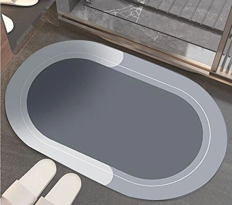 Leyloş Oval Süper Emıcı Banyo Paspası