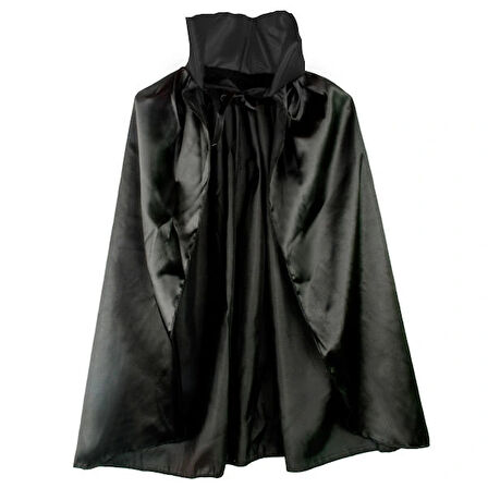 Leyloş Siyah Renk Yakalı Halloween Pelerini 90 Cm