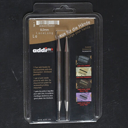 Addi Click Lace 8 Mm Değiştirilebilir Uzun Uçlu Da