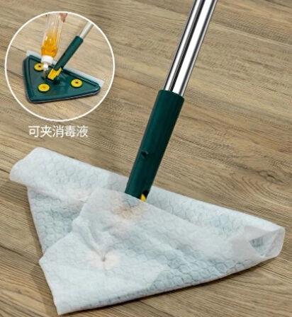 Leyloş 2 Bezli Üçgen Çek Çekli Mop Islak Mendil Uyumlu