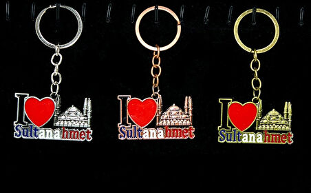 Leyloş Metal Sultanahmet Anahtarlık (ı Love Sultanahmet)