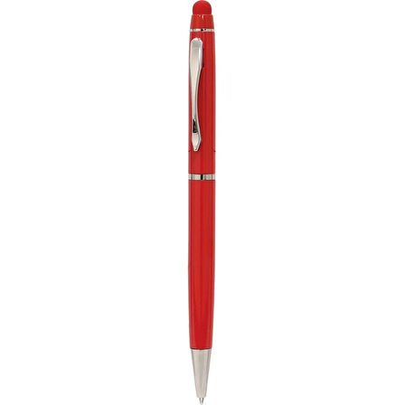 Leyloş Kırmızı Touchpen Metal Kalem