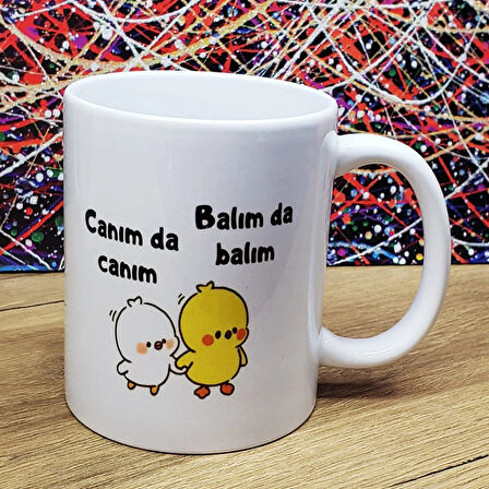 Leyloş Canım Da Canım Balım Da Balım Tasarımlı Kupa Bardak