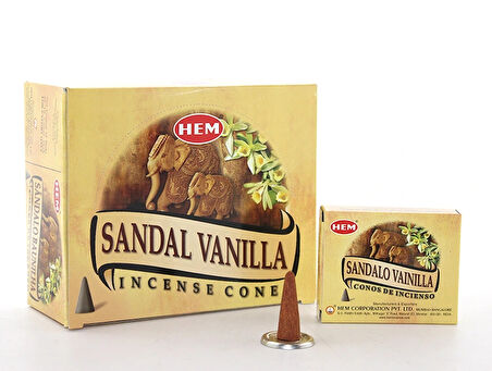 Leyloş Sandal Vanilla Aromalı Konik Tütsü