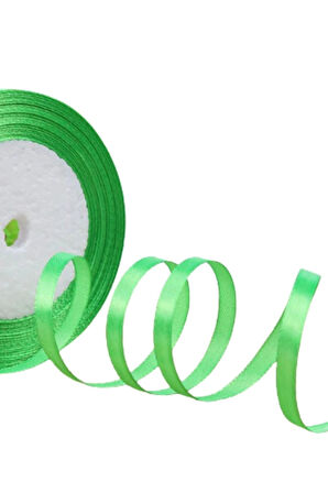 Saten Kurdele 6 Mm Fıstık Yeşili 5 Metre