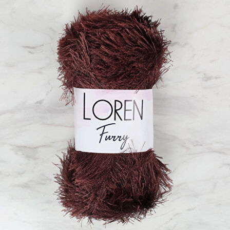 Loren Furry Kahverengi El Örgü İpi - Rf093 - 34064