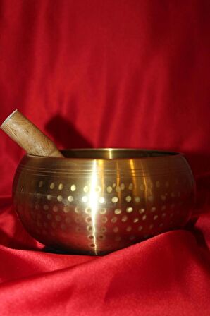 Pirinç Meditasyon Çanı Yoga Çanı Tibet Çanağı Singing Bowl 14 Cm