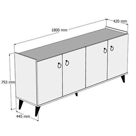 Modern Konsol Beyaz - KSL0101