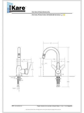 KARE STİL KUĞU LAVABO BATARYASI