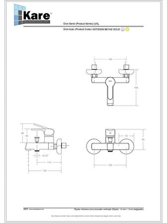 KARE STİL BANYO BATARYASI