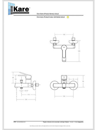 KARE STİL BANYO BATARYASI