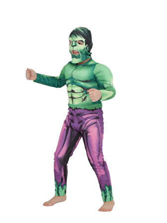 Hulk Kaslı Çocuk Kostümü