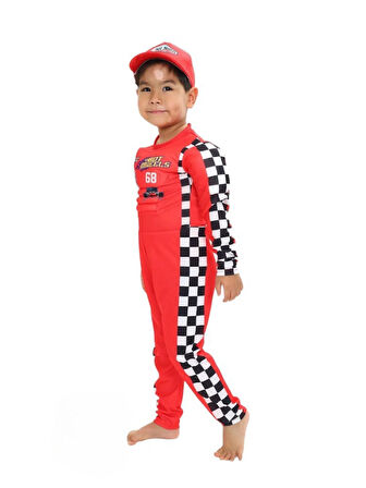 Formula 1 - Yarışçı Kaslı Çocuk Kostümü