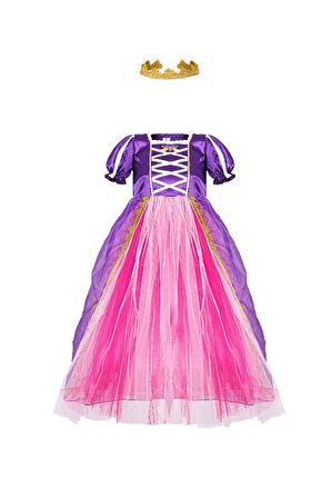 Rapunzel Kız Çocuk Kostümü