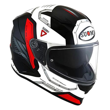 Suomy Speedstar Airplane White Red Kask