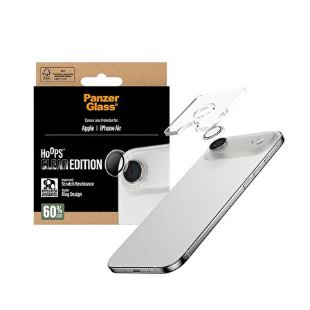 Panzerglass Apple iPhone 17 Air Şeffaf Kamera Lens Koruyucu (Hizalama Aparatlı)