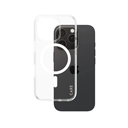 PanzerGlass Care by iPhone 16 Pro Flagship Urban Combat MagSafe Şeffaf Kılıf