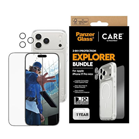 Panzerglass Apple iPhone 17 Pro Max Urban Explorer 3’ü 1 Arada Paket (Ekran Koruyucu+Kamera Koruyucu+Magsafe Kılıf)