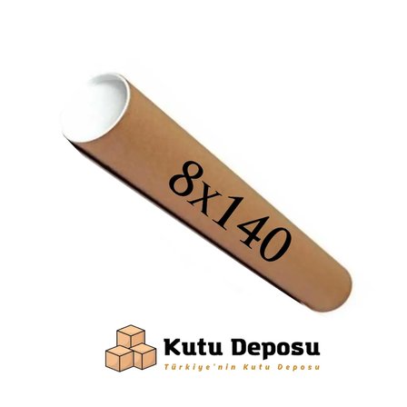 8x140 cm kapaklı silindir postüp rulo gönderi kutusu